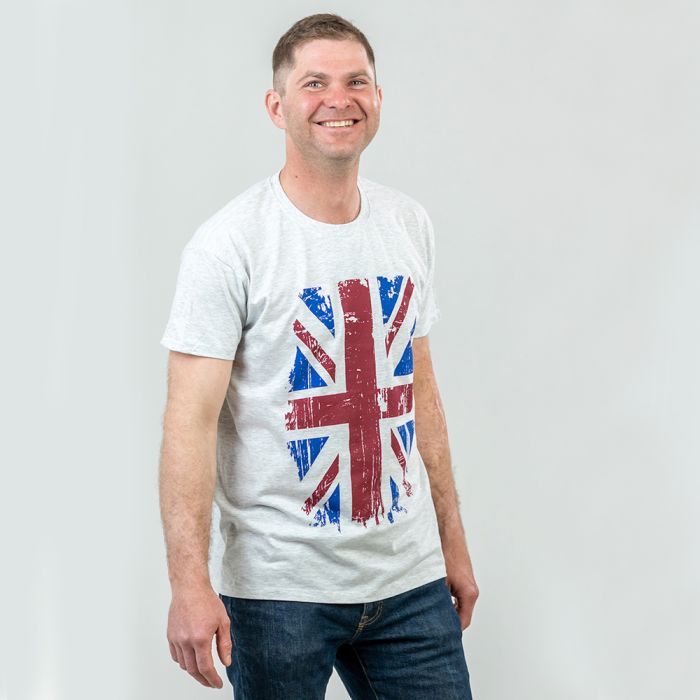 Футболка Sol's Regent 150 Great Britain Flag світло-меланжевий XL (11380300/10XL) зображення 2