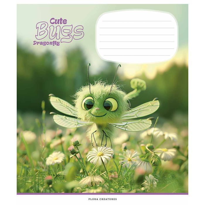 Зошит Школярик Cute bugs 12 аркушів коса лінія (012-3462C) зображення 5
