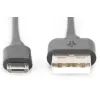 Дата кабель USB 2.0 AM to Micro 5P 0.9m black Digitus (AK-300110-010-S) изображение 2