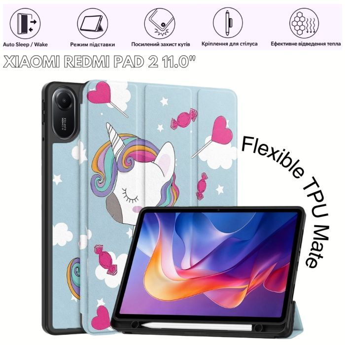 Чехол для планшета BeCover Flexible TPU Mate Xiaomi Redmi Pad 2 11.0" Unicorn (715604) изображение 6