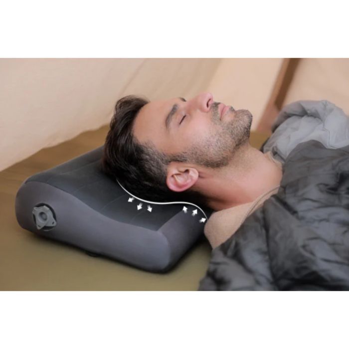 Туристическая подушка Flextail анатомічна Zero Pillow сіра (6971670131032)