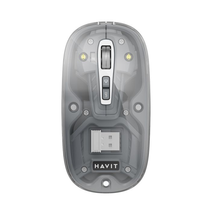 Мишка Havit MS62WB Pro Wireless Transparent Gray (6939119045128)
