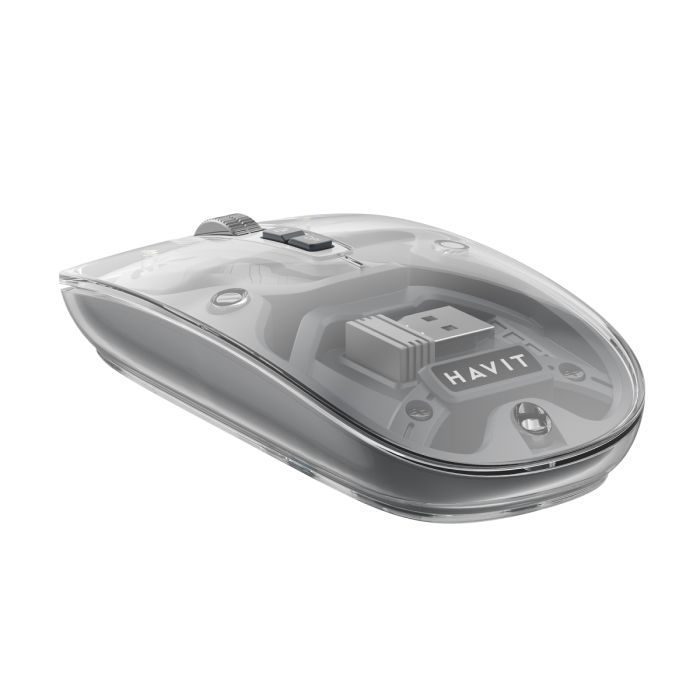 Мишка Havit MS62WB Pro Wireless Transparent Gray (6939119045128) зображення 5