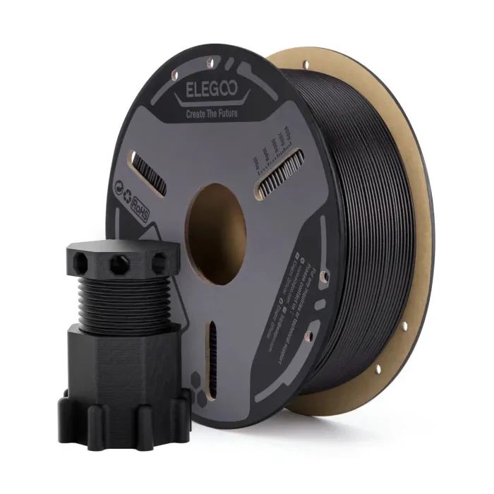 Пластик для 3D-принтера ELEGOO PETG-CF 1кг, 1.75мм, black, carbon fiber (50.203.0634)