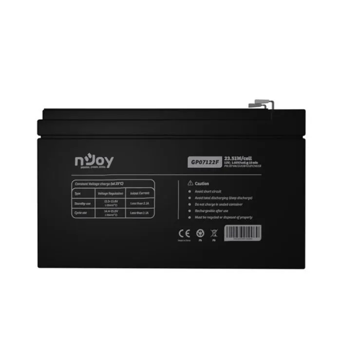 Батарея до ДБЖ nJoy 12V 7Ah (BTVACGUOBTD2FCN01B) AGM (GP07122F) зображення 6
