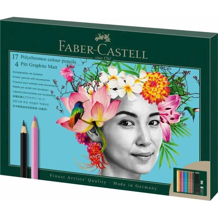 Художественный набор Faber-Castell POLYCHROMOS 32 кольора з аксесуарами, 210053 (32669)