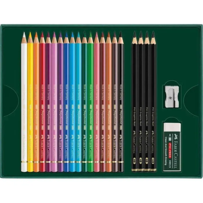 Художественный набор Faber-Castell POLYCHROMOS 32 кольора з аксесуарами, 210053 (32669) изображение 2