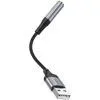 Кабель мультимедийный USB AM to 3.5mm F LS36 black HOCO (6942007608879) изображение 3