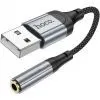 Кабель мультимедийный USB AM to 3.5mm F LS36 black HOCO (6942007608879)