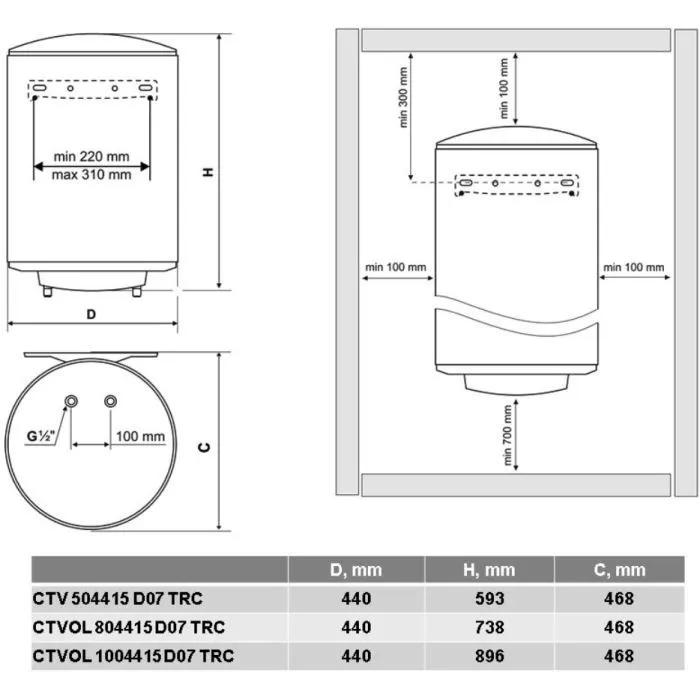 Бойлер Tesy CTVOL 1004415 D07 TRC (306712) изображение 3