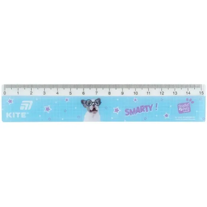 Линейка Kite пластиковая Studio Pets, 15 см (SP26-090)