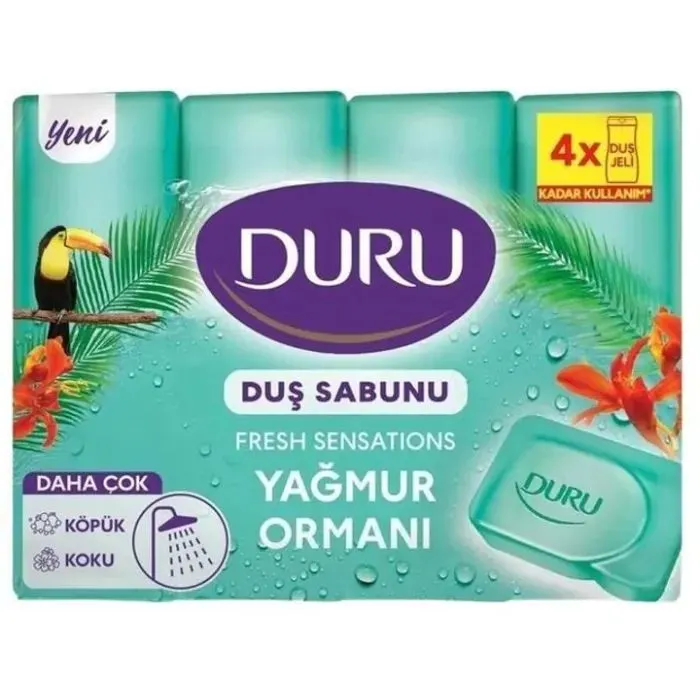 Твердое мыло Duru Fresh Sensations Jungle Fresh Shower Bar 4 х 150 г (8690506536442)