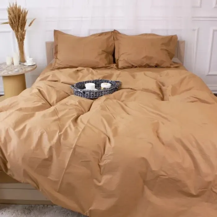 Постільна білизна MirSon Poplin Line 015 Sandy 220 x 240 (2200006278078) зображення 5