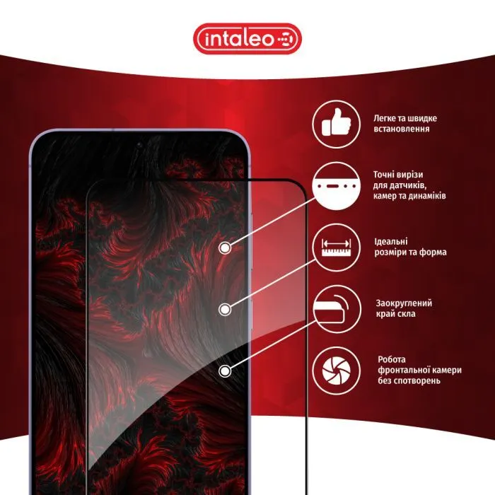 Скло захисне Intaleo Full Glue Samsung Galaxy S24 Plus Black (1283126590245) зображення 3