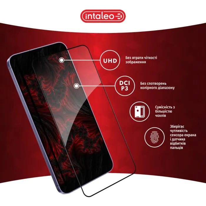Скло захисне Intaleo Full Glue Samsung Galaxy S24 Plus Black (1283126590245) зображення 4