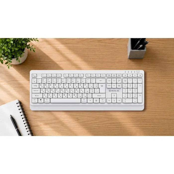Клавиатура REAL-EL RK-761W Wireless White (EL123100059) изображение 10