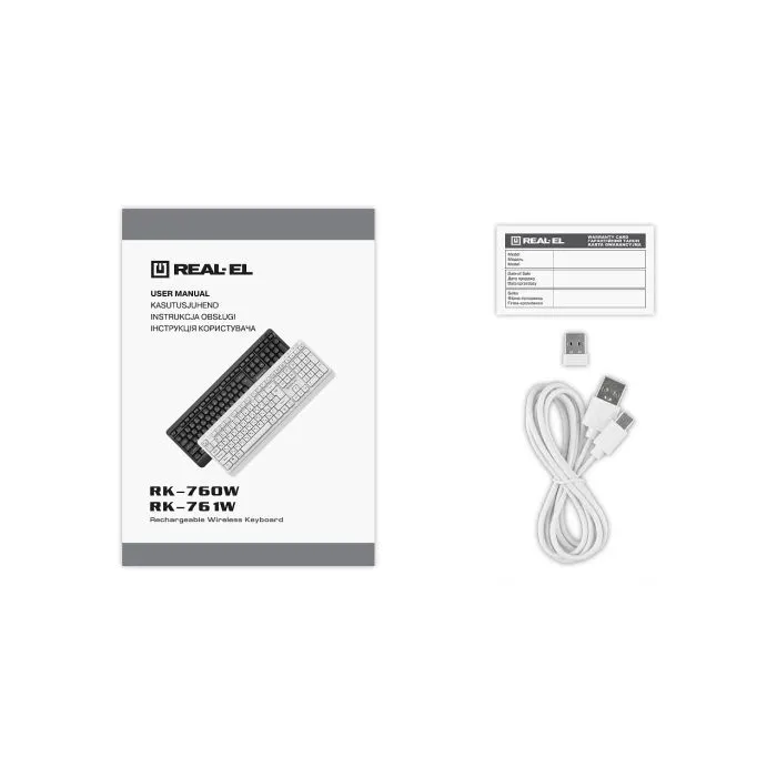 Клавиатура REAL-EL RK-761W Wireless White (EL123100059) изображение 8