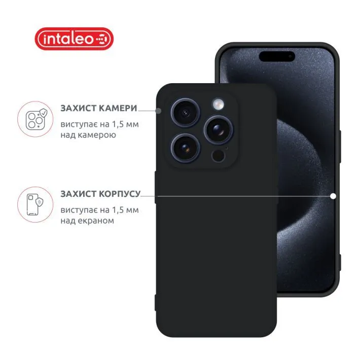 Чохол до мобільного телефона Intaleo SoftShell Apple iPhone 16 Pro Black (1283126609305) зображення 3