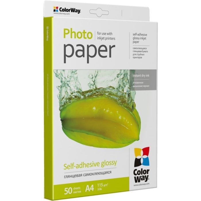 Фотопапір ColorWay A4 115г glossy 50л (PGS1158050A4) зображення 2