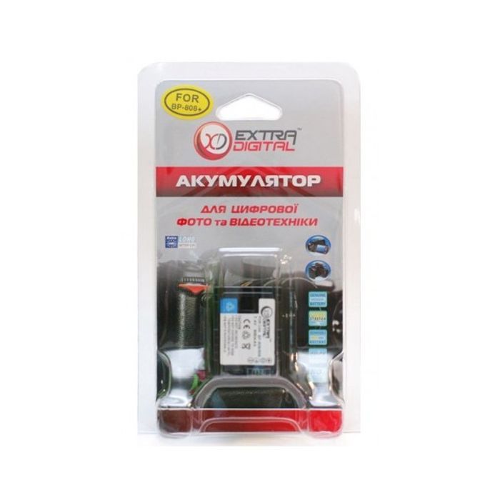 Аккумулятор к фото/видео Extradigital Canon BP-808 Chip (BDC2415) изображение 3