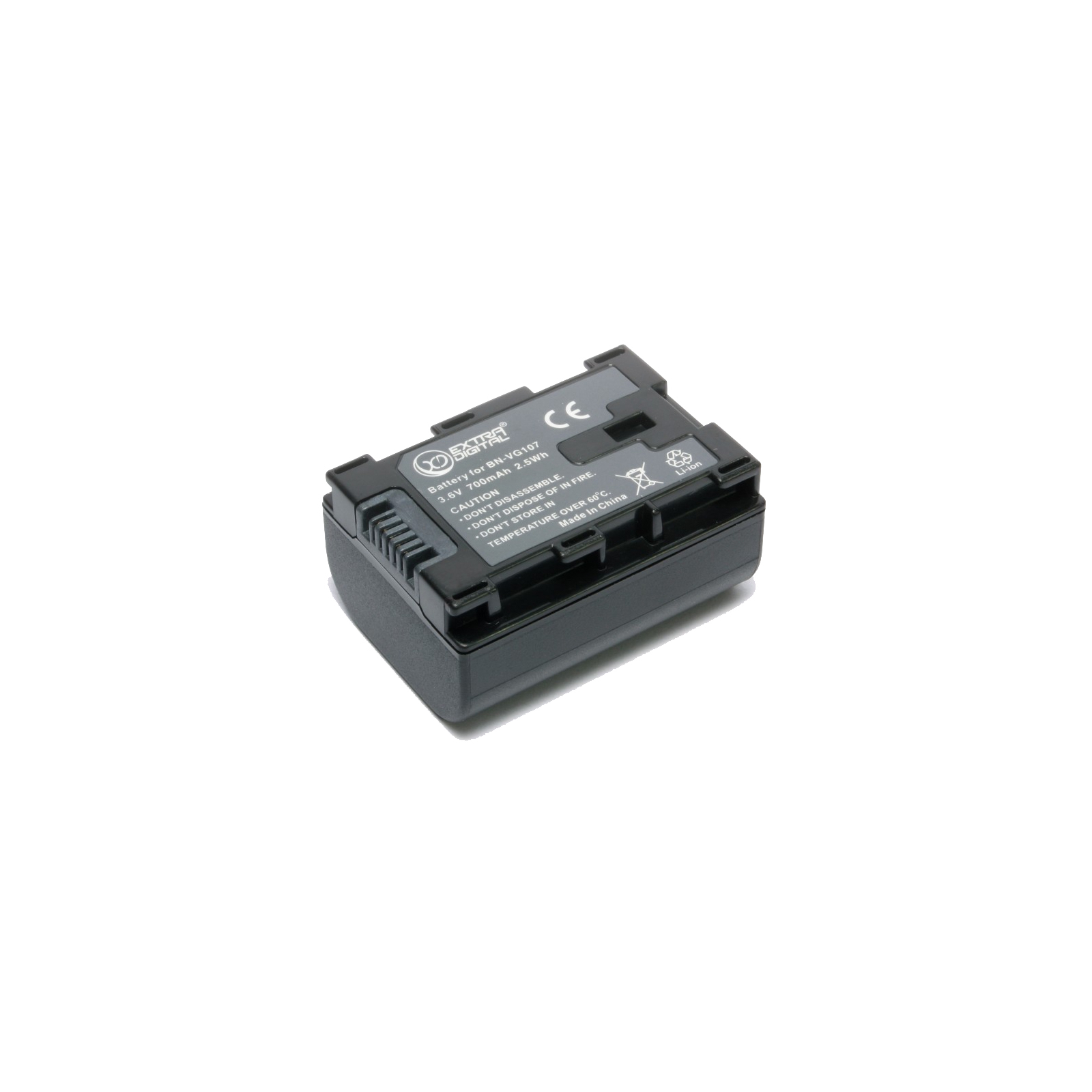 Акумулятор до фото/відео Extradigital JVC BN-VG107 (chip) (BDJ1308) зображення 4