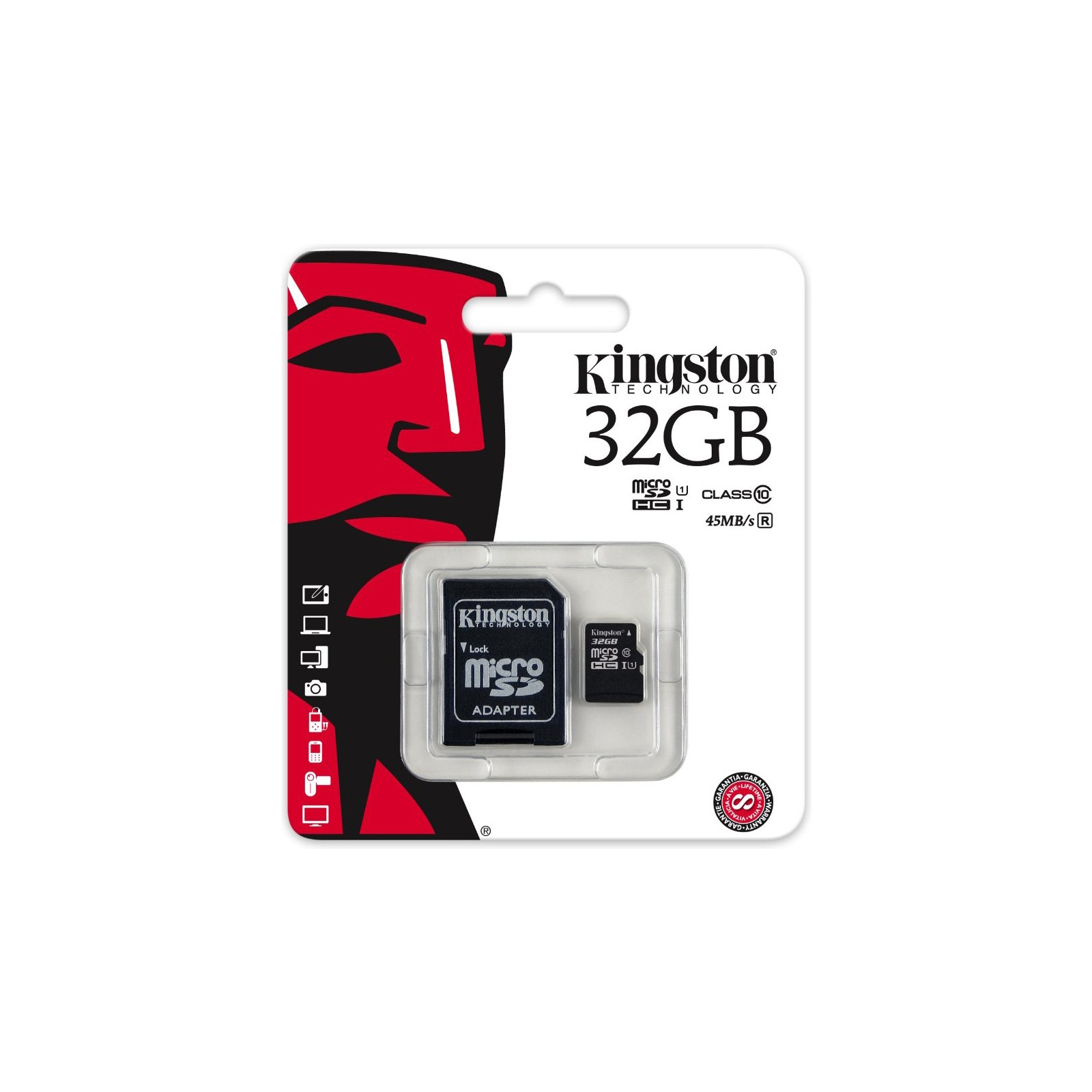 Карта памяти Kingston 32GB microSDHC Class 10 UHS-I (SDC10G2/32GB) изображение 5