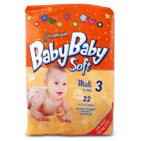 Подгузники BabyBaby Soft Premium Midi 3 (4-9 кг) 22 шт (8588004865518)