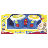 Музична іграшка BeBeLino Барабаны Бонго синие (укр.яз) (57032-2)