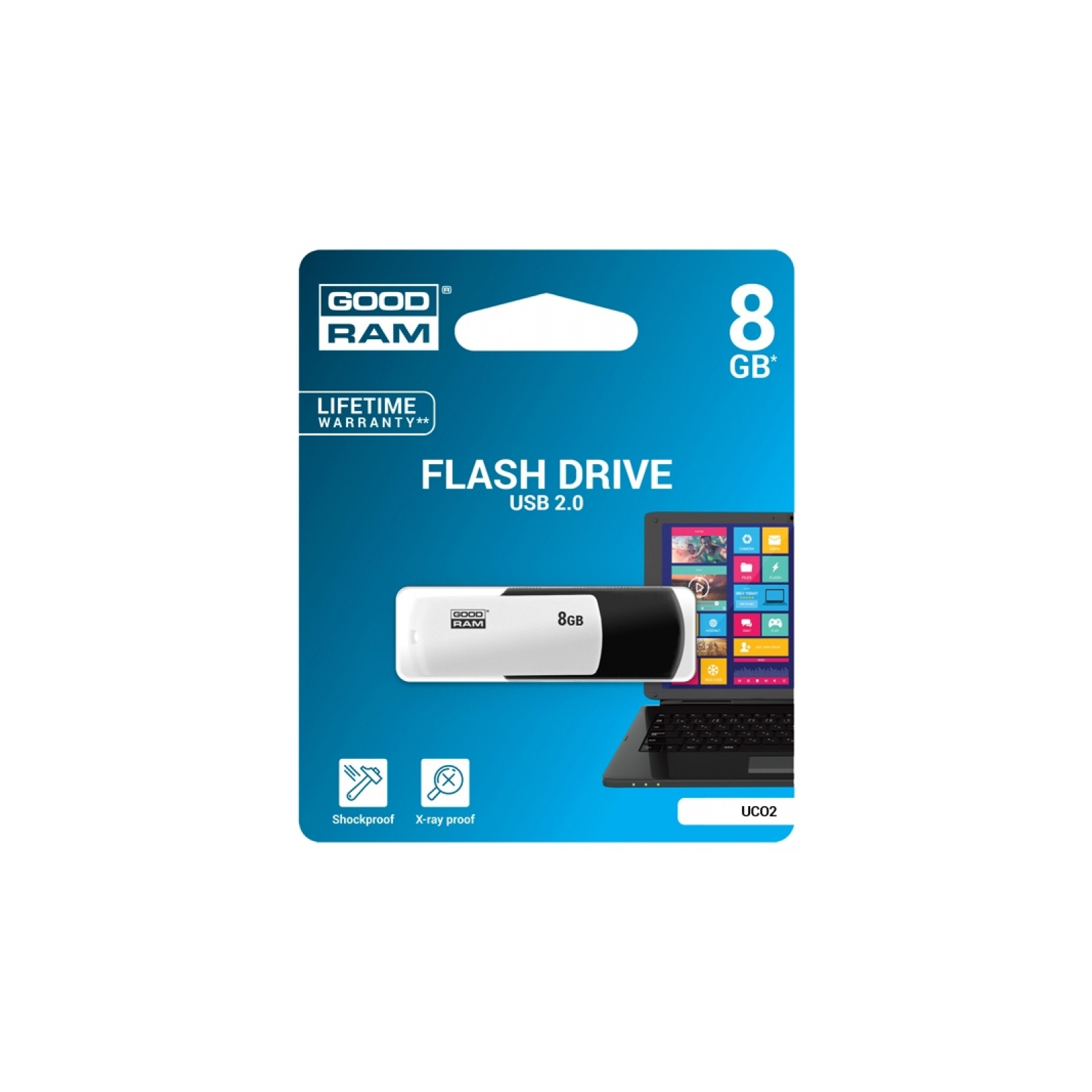 USB флеш накопитель Goodram 8GB Colour Mix Black/White USB 2.0 (UCO2-0080KWR11)