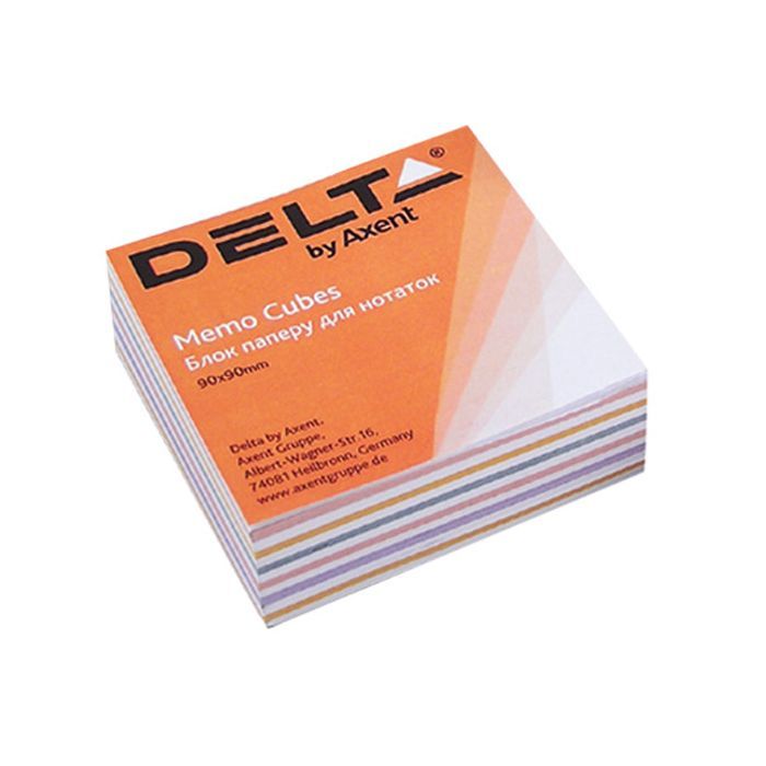 Папір для нотаток Delta by Axent "MIX" 90Х90Х30мм, glued (D8014)