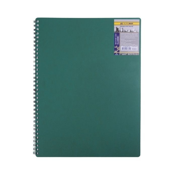 Блокнот Buromax spiral side, А6, 80sheets, CLASSIC, square, green (BM.2589-004)