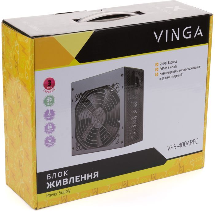Блок живлення Vinga 400W (VPS-400APFC) зображення 10