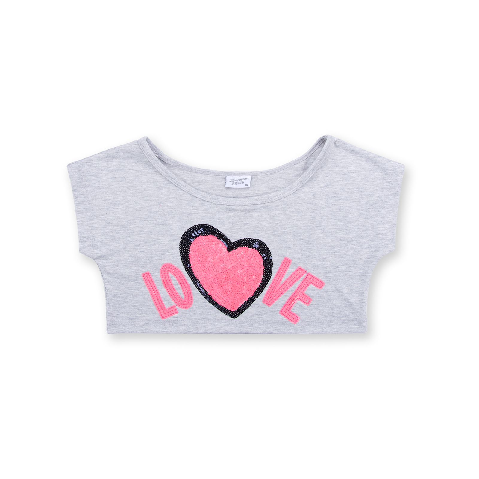 Набор детской одежды Breeze "LOVE" из пайеток (9007-116G-pink) изображение 3