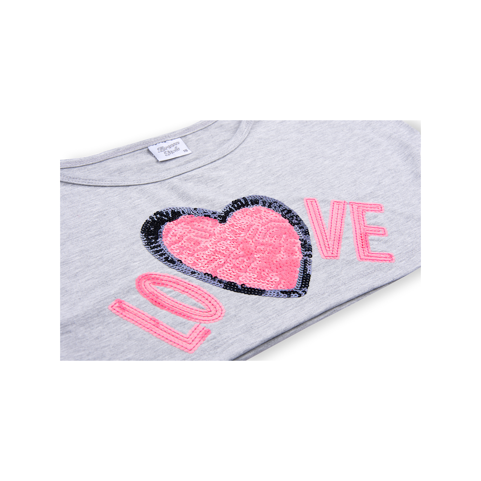 Набір дитячого одягу Breeze "LOVE" з паєток (9007-116G-pink) зображення 8