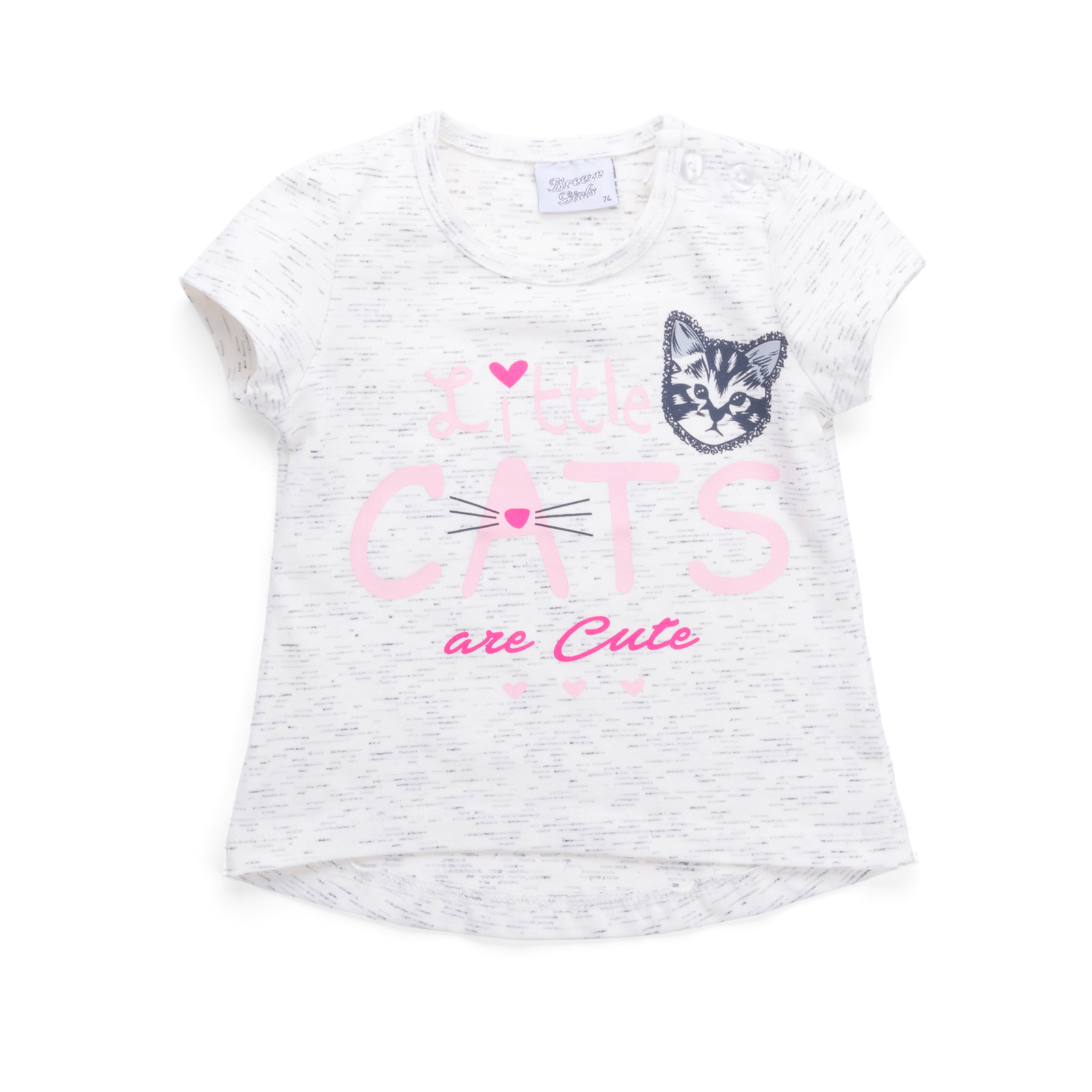 Набор детской одежды Breeze футболка с котиком и штанишки с кармашками (8983-80G-cream) изображение 2