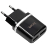Зарядное устройство HOCO C12 2*USB, 2.4A Black + USB Cable MicroUSB (65598) изображение 2