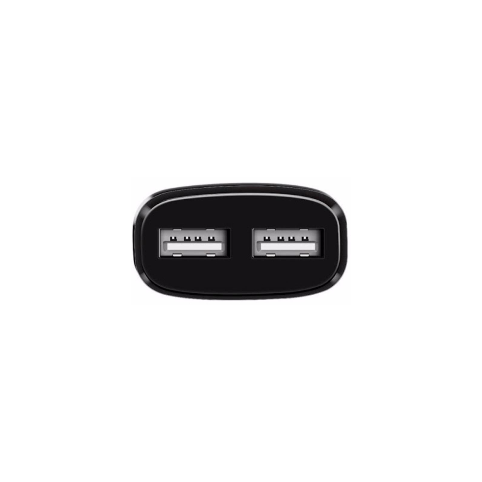 Зарядное устройство HOCO C12 2*USB, 2.4A Black + USB Cable MicroUSB (65598) изображение 3