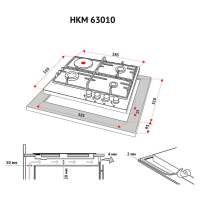 Варочная поверхность Perfelli HKM 63010 I изображение 7