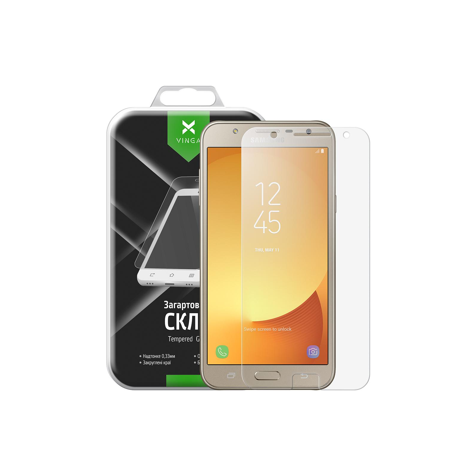 Стекло защитное Vinga для Samsung Galaxy J7 Neo J701 (VTPGS-J701) изображение 9