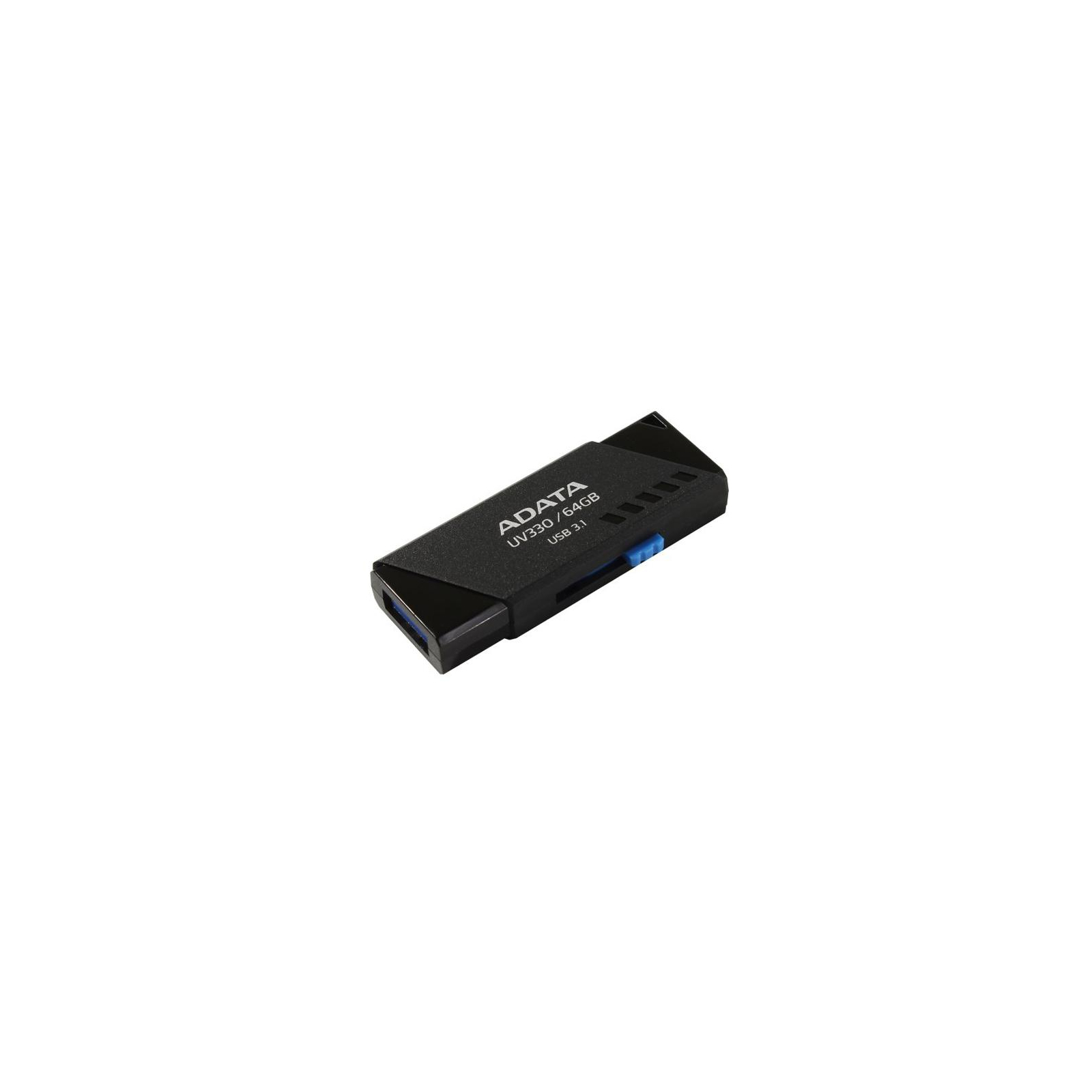USB флеш накопитель ADATA 64GB UV330 Black USB 3.1 (AUV330-64G-RBK) изображение 3