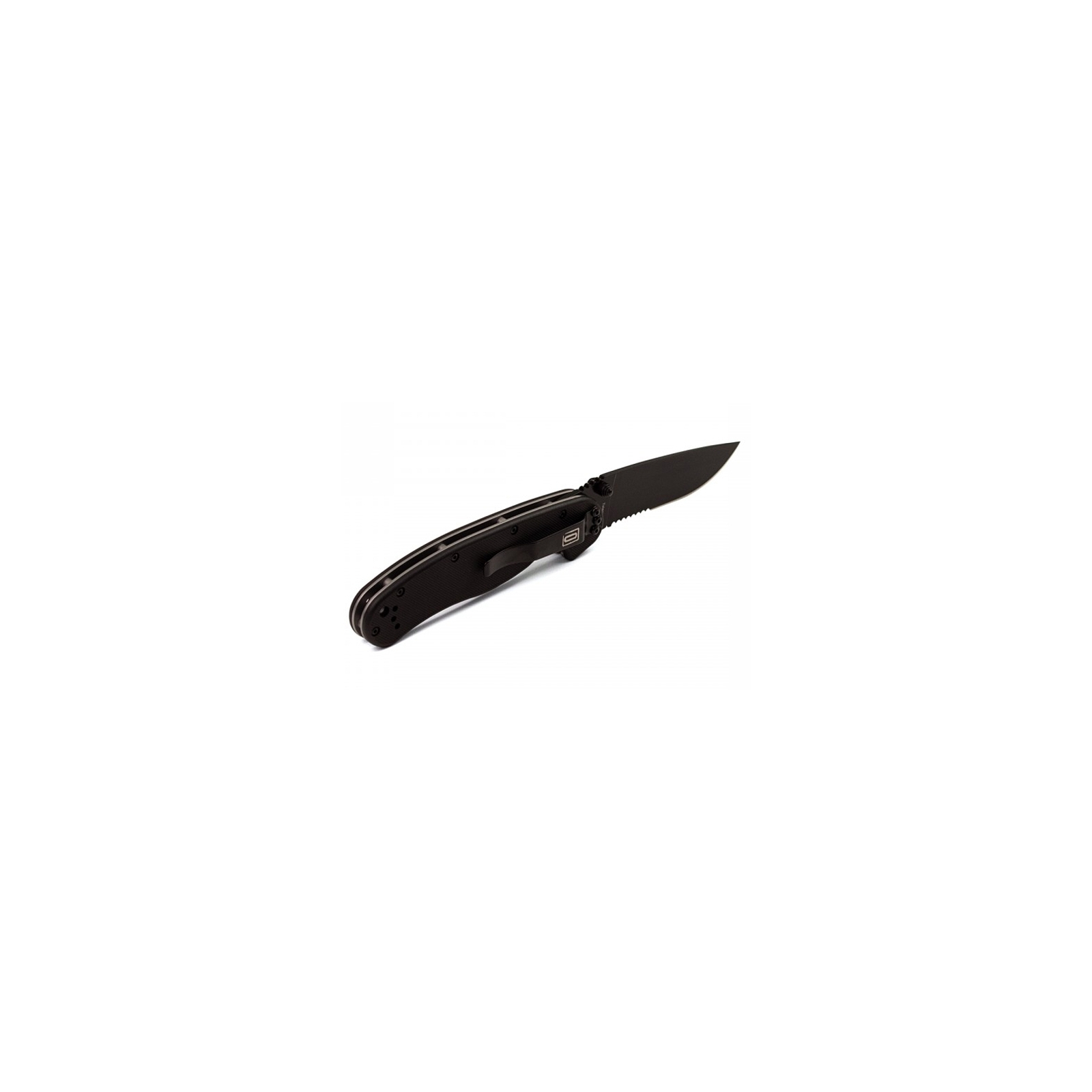 Нож Ontario RAT-1 Folder, черный, полусеррейтор (8847) изображение 2