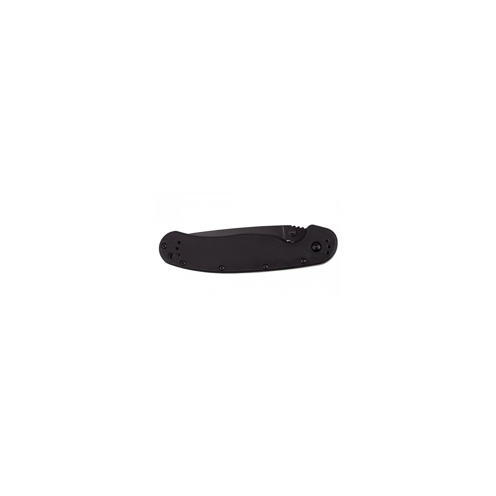 Нож Ontario RAT-1 Folder, черный, полусеррейтор (8847) изображение 4