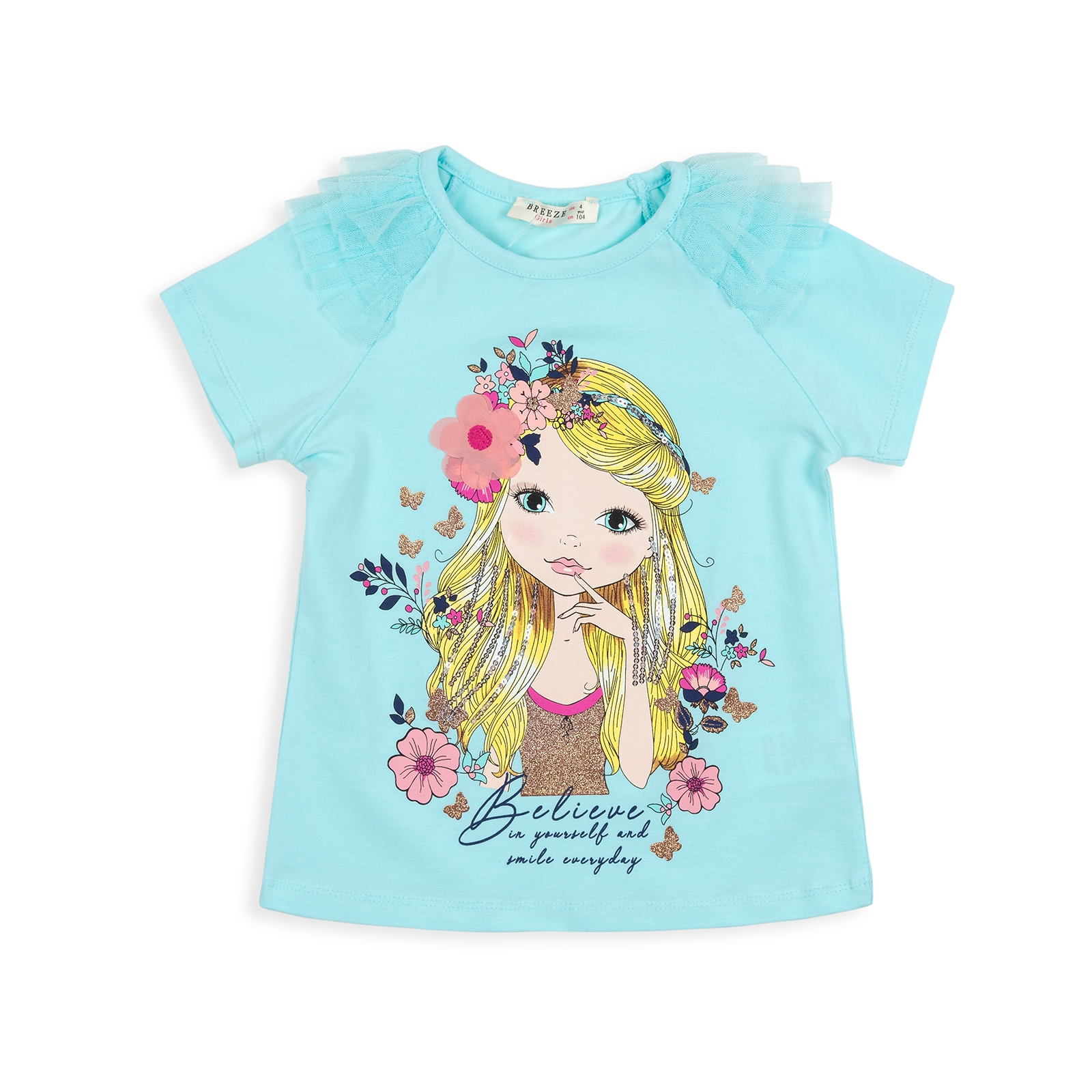 Набір дитячого одягу Breeze з дівчинкою і фатіновой спідницею (11826-110B-blue) зображення 2