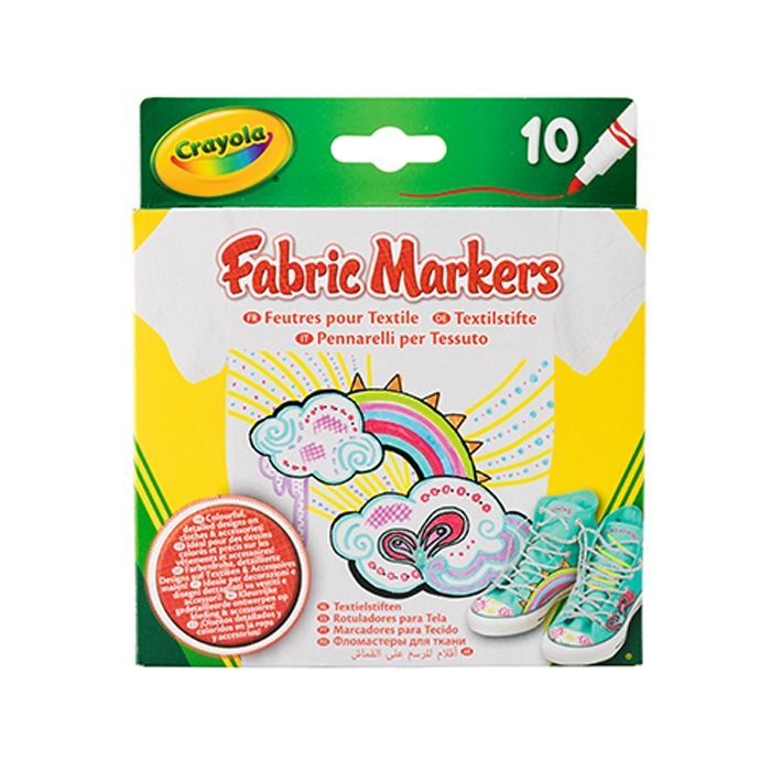 Набор для творчества Crayola Фломастеры для рисования по ткани 10 шт (58-8633)