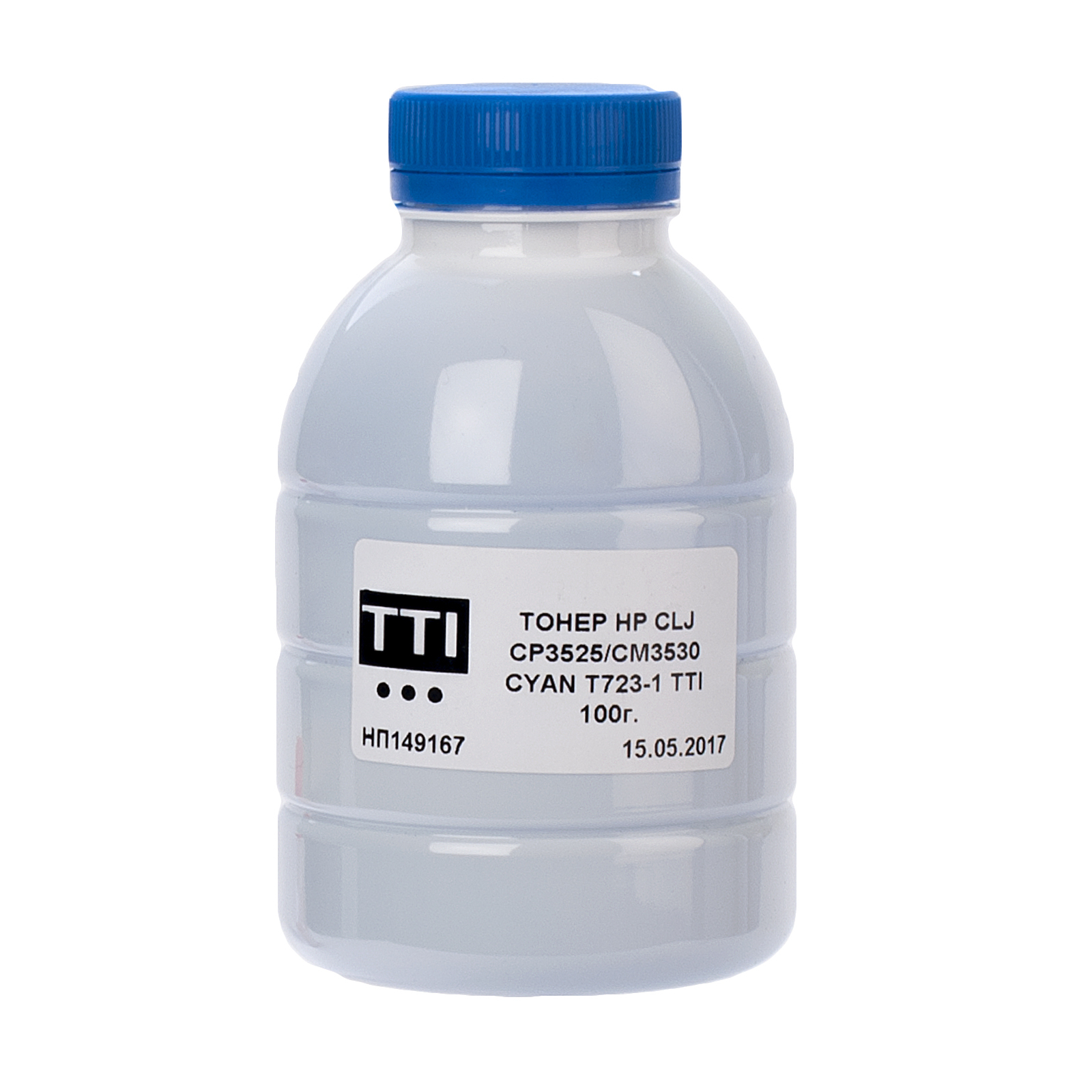 Тонер HP CLJ CP3530/3525 100г CYAN TTI (TSM-T723-1-100)