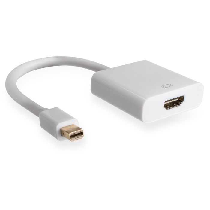 Перехідник Mini Display port M to HDMI F white Vinga (VCPMDPHDMIWH) зображення 2