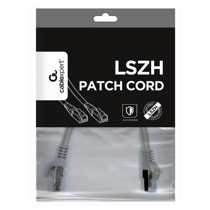 Патч-корд 5м S/FTP Cat 6A CU LSZH grey Cablexpert (PP6A-LSZHCU-5M) изображение 4