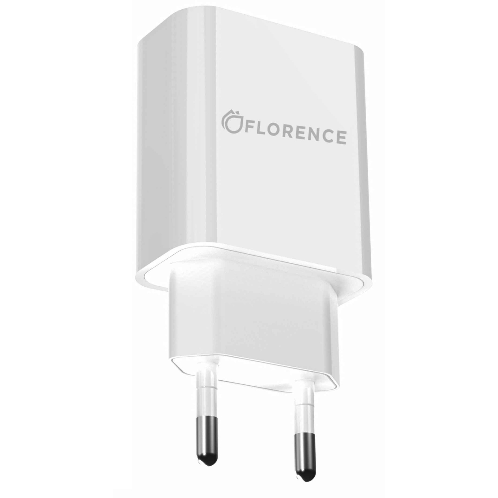 Зарядное устройство Florence 1USB 2A + Lightning cable white (FL-1020-WL) изображение 2