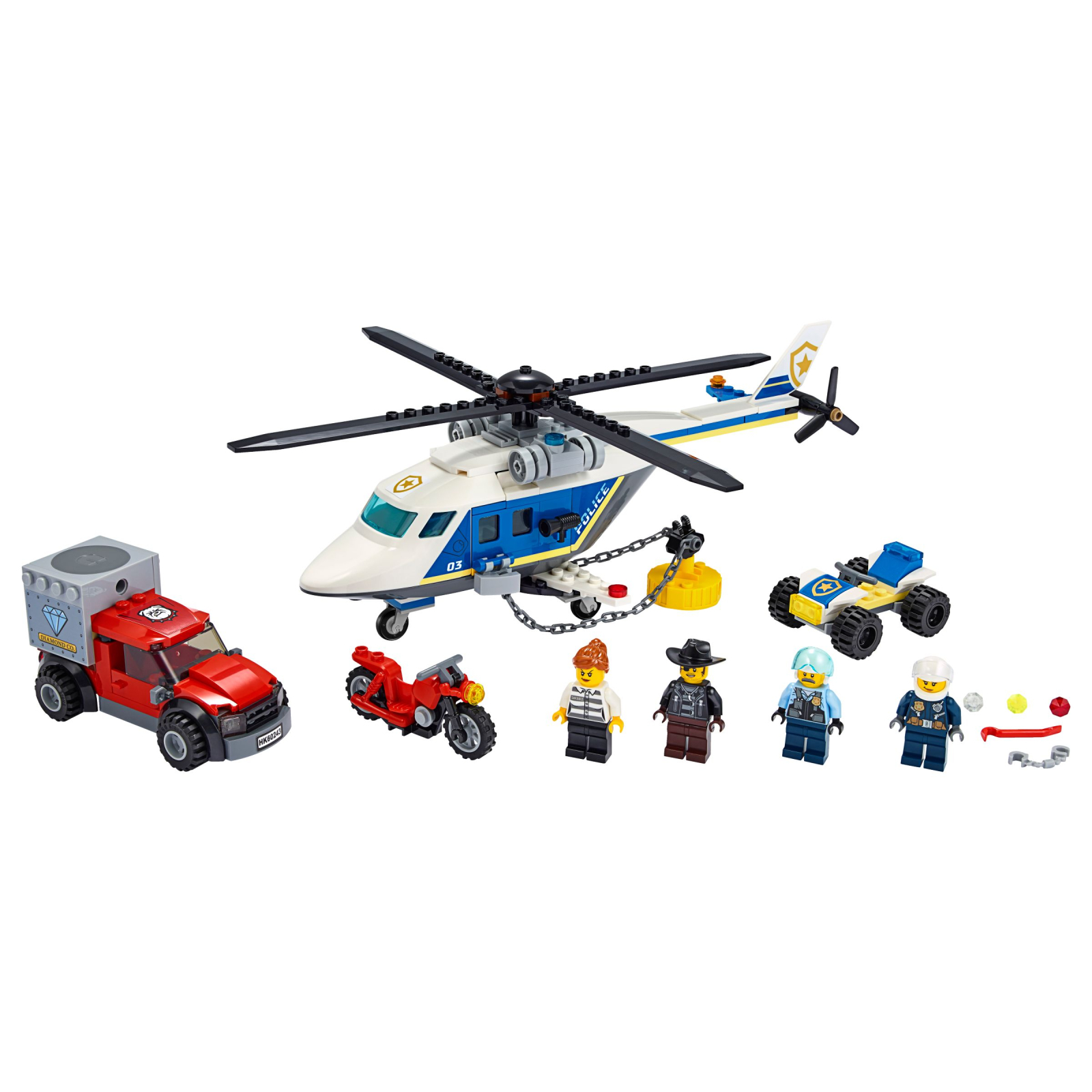 Конструктор LEGO City Police Погоня на полицейском вертолёте 212 деталей (60243) изображение 2