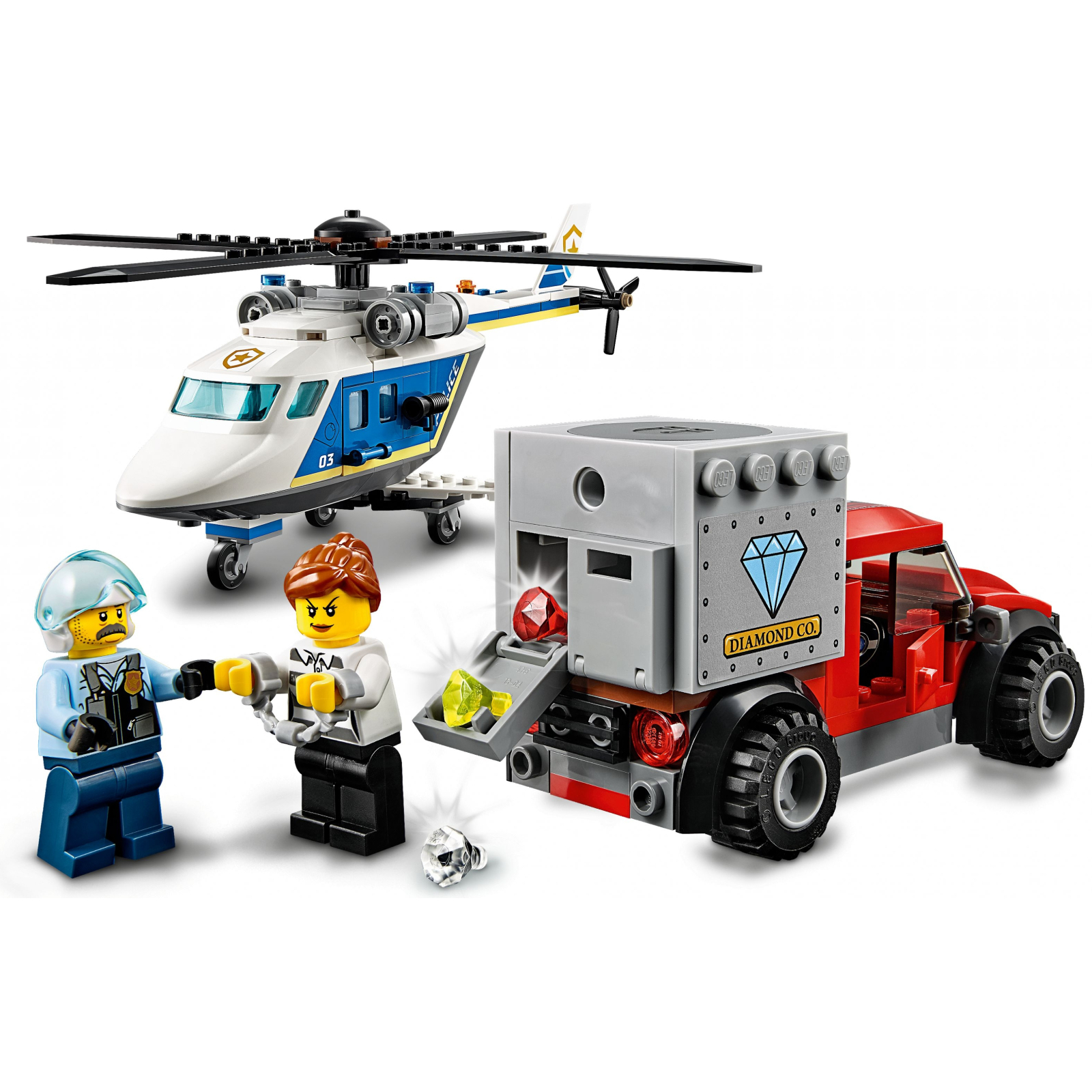 Конструктор LEGO City Police Погоня на полицейском вертолёте 212 деталей (60243) изображение 4